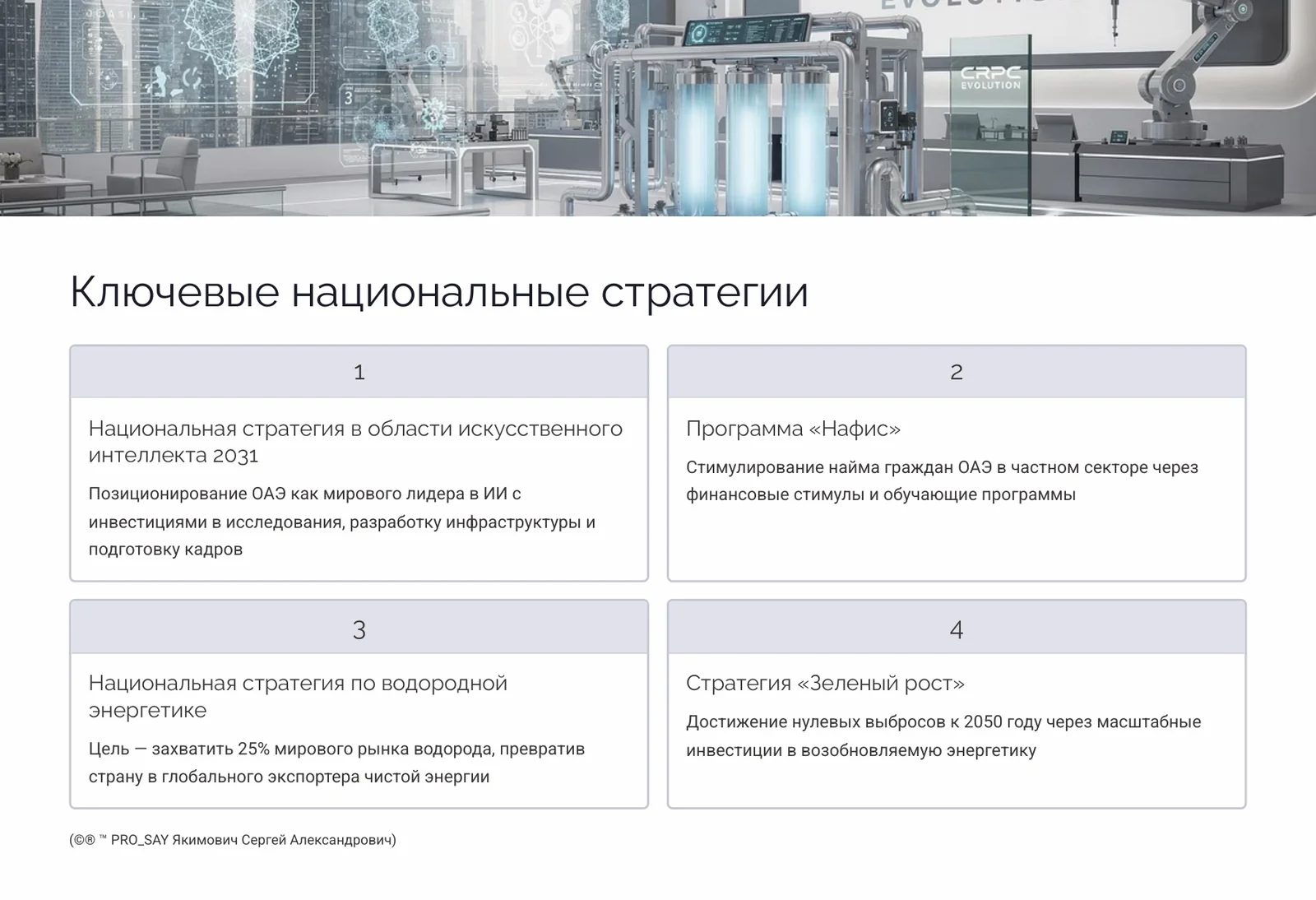 Глобальный анализ стратегических программ и проектов ОАЭ (2020-2071 гг.) — слайд 5