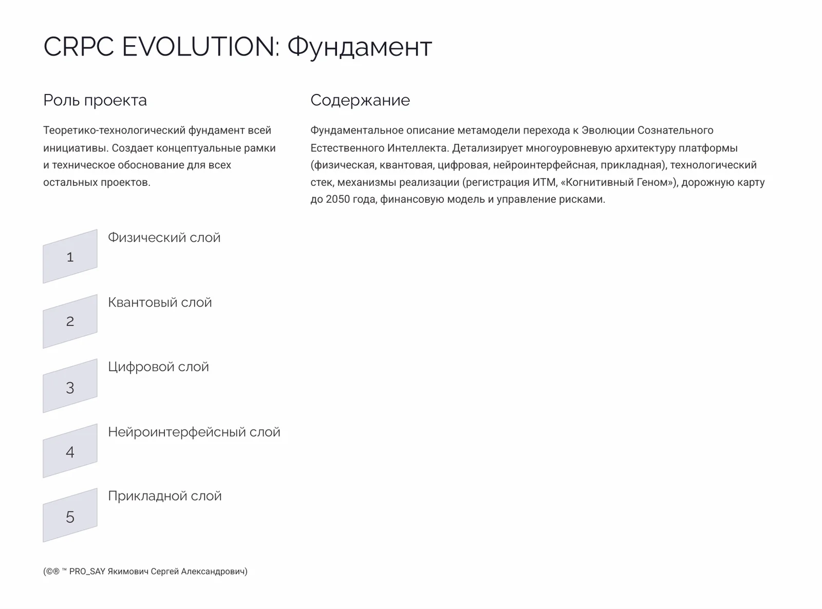 CRPC EVOLUTION 2050 AOE KSA Архитектура Эволюции Сознательного Естественного Интеллекта — слайд 10