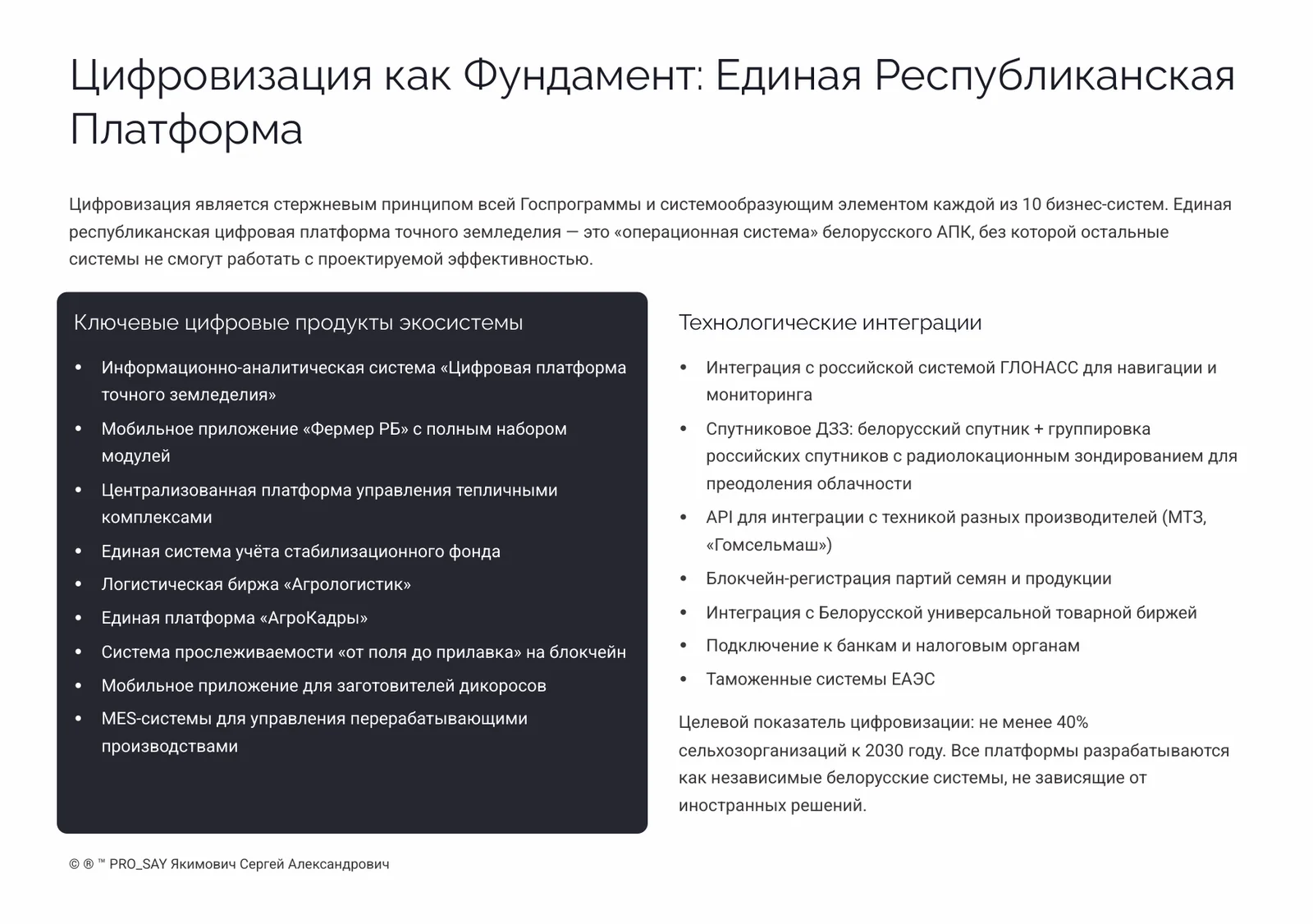 АПК БУДУЩЕГО 2030+  РБ, РФ, СНГ. — слайд 19