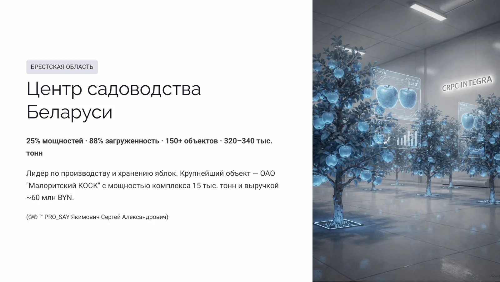 Глобальный реестр и анализ овощехранилищ Республики Беларусь — слайд 9
