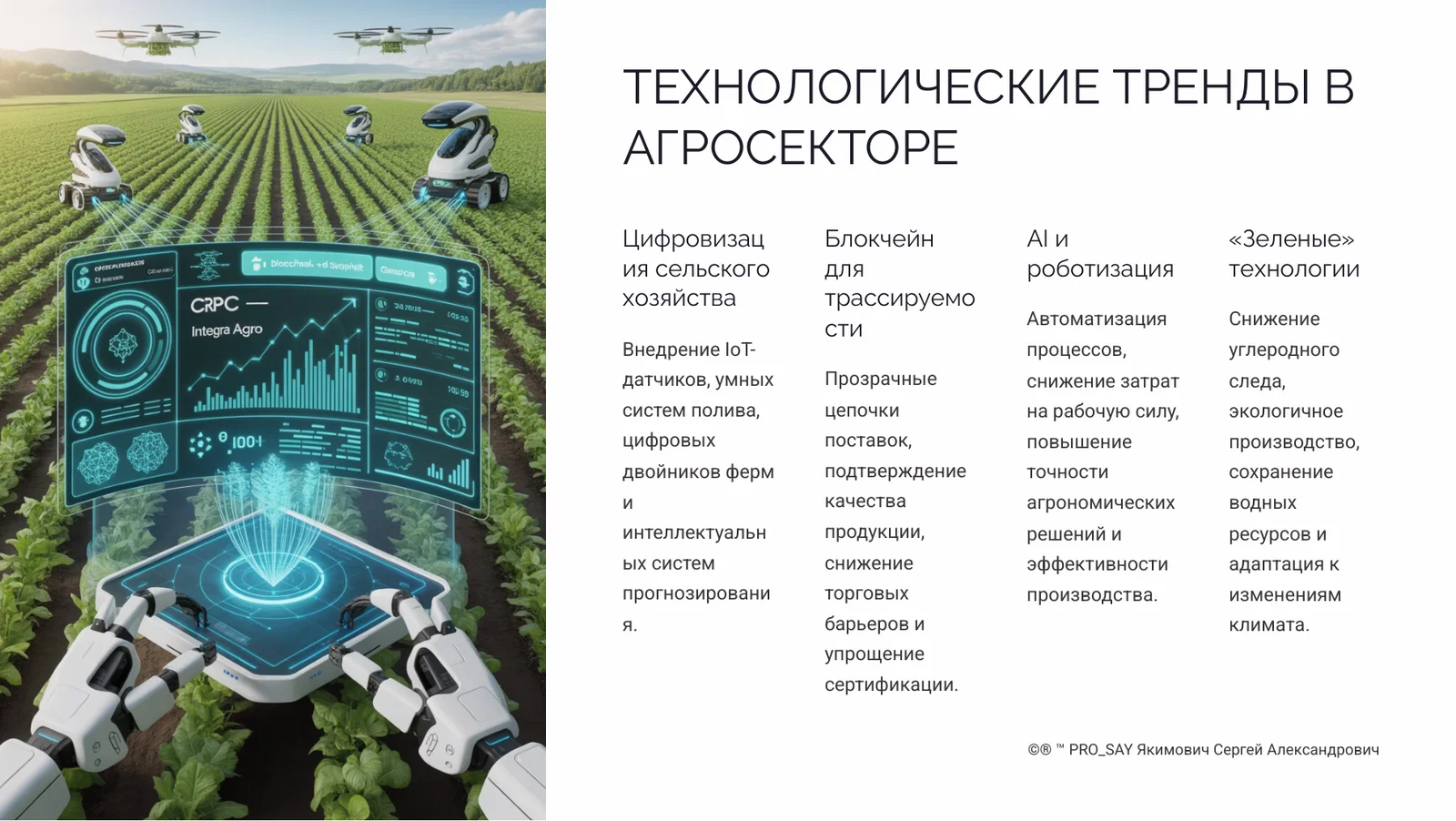 ЦИФРОВАЯ ТРАНСФОРМАЦИЯ АГРОРЫНКА 2025-2035 — слайд 3