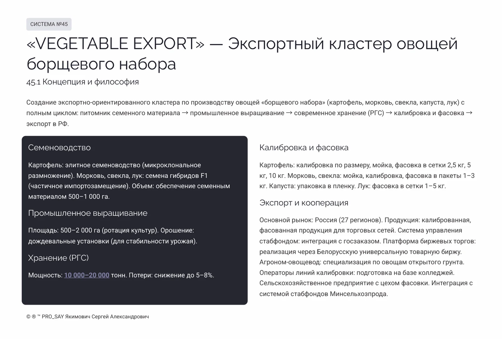 Комплексные Экспортно-ориентированные системы бизнеса полного цикла — слайд 21
